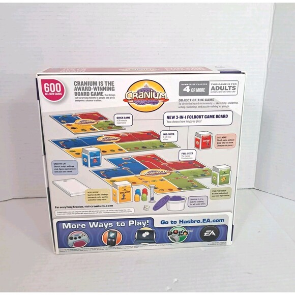 Hasbro Cranium 3 in 1 Board Game Adult 2009 600 Cards Complete Dice Bagged - Picture 7 of 7
